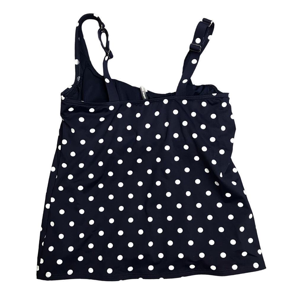 Lands' End Navy Polka Dot Tankini Size: 8D - Picture 4 of 8